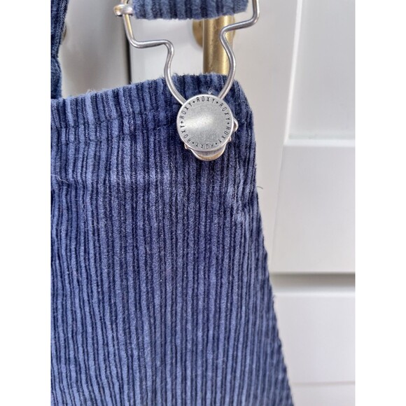 Roxy VTG Y2K Blue Corduroy Carpenter Bib Overalls Women's Size Small - Picture 2 of 7